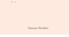 Desktop Screenshot of hannahmoulden.com